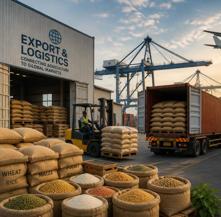 We coordinate packaging, transportation, documentation and shipment logistics to ensure smooth and efficient movement of agricultural commodities from origin to domestic and international destinations.
